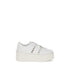 Valentino Rockstud Untitled Sneakers – White Calf Leather Flatform – Women’s Shoes