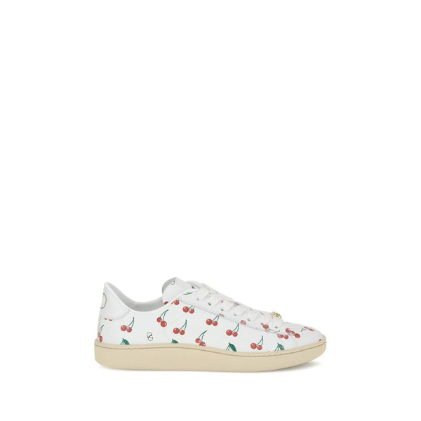Valentino Garavani Royco Cherryfic Sneakers – White Calfskin Cherry Print