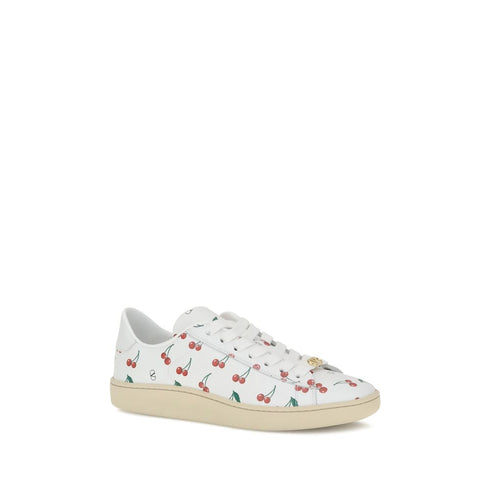 Valentino Garavani Royco Cherryfic Sneakers – White Calfskin Cherry Print