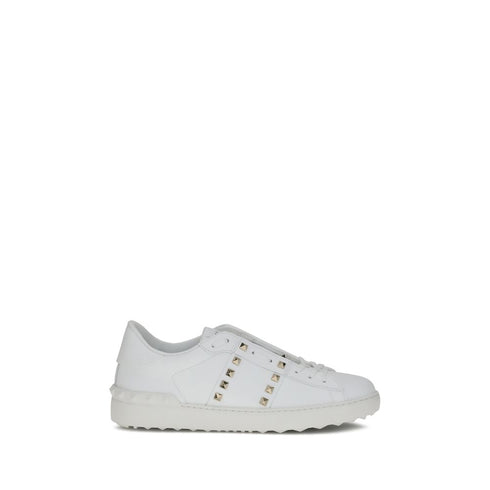 Valentino Garavani Rockstud Untitled Women’s White Leather Studded Sneakers Shoes