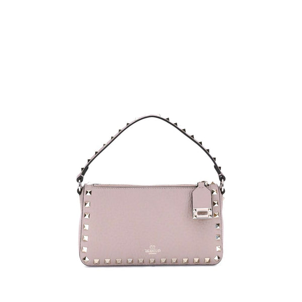 Valentino Garavani Rockstud Shoulder Bag – Pink Calf Leather Zip-Up for Women