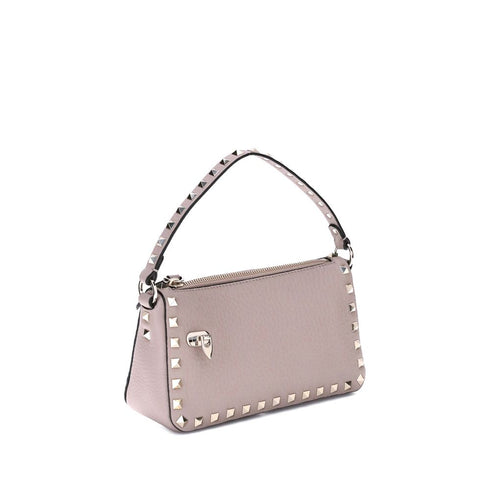 Valentino Garavani Rockstud Shoulder Bag – Pink Calf Leather Zip-Up for Women