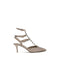 Valentino Garavani Rockstud Beige Leather Pumps – Pointed Toe Mid Heel