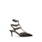 Valentino Garavani Rockstud Black Leather Pumps – Pointed Toe Mid Heel