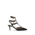 Valentino Garavani Rockstud Black Leather Pumps – Pointed Toe Mid Heel
