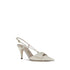 Valentino Garavani White Leather Slingback Pumps with Bow – Women’s