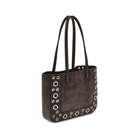 Valentino Garavani Nellcôte Tote Bag – Brown Suede Calf Leather for Women