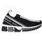 Dolce & Gabbana Sorrento Sneakers Slip-On Shoes Black White Knit