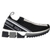 Dolce & Gabbana Sorrento Sneakers Slip-On Shoes Black White Knit