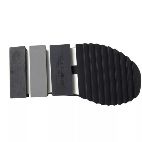 Dolce & Gabbana Sorrento Sneakers Slip-On Shoes Black White Knit