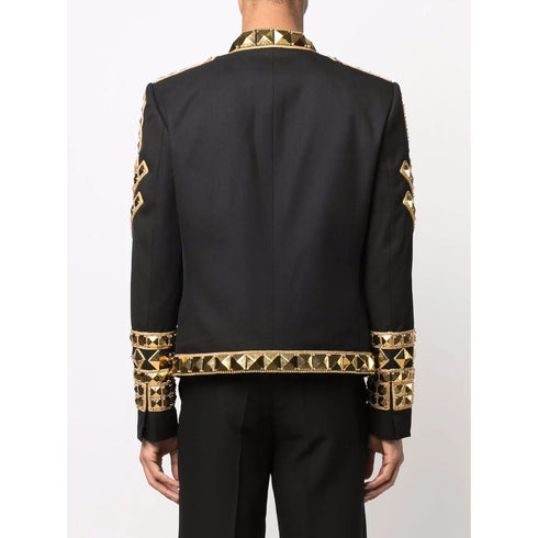 Balmain Black Acetate Men's Blazer