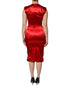 Dolce & Gabbana Red Acetate Sleeveless Sheath Midi Dress