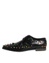 Dolce & Gabbana Black Leather Derby Dress Studded Shoes