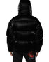 Dolce & Gabbana Black Logo Full Zip Hooded Quilted Jacket