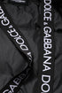 Dolce & Gabbana Black Logo Full Zip Hooded Quilted Jacket