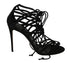 Dolce & Gabbana Stiletto Sandals – Black Suede Gladiator High Heels Shoes for Women