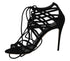 Dolce & Gabbana Stiletto Sandals – Black Suede Gladiator High Heels Shoes for Women