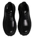 Dolce & Gabbana Black Leather Lace Up Derby Men Dress Shoes