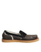 Dolce & Gabbana Brown White Calfskin Leather Loafers Shoes