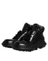 Dolce & Gabbana Black Leather Casual Mens Ankle Boots Shoes