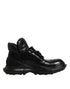 Dolce & Gabbana Black Leather Casual Mens Ankle Boots Shoes