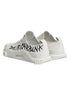 Dolce & Gabbana White Logo Print Lace Up Low Top Sneakers Shoes