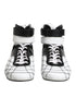 Dolce & Gabbana Black White Leather High Top Sneakers Shoes