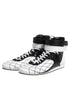 Dolce & Gabbana Black White Leather High Top Sneakers Shoes