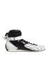 Dolce & Gabbana Black White Leather High Top Sneakers Shoes