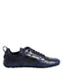 Dolce & Gabbana Dark Blue Leather Low Top Men Sneakers Shoes
