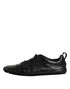 Dolce & Gabbana Black Exotic Leather Low Top Sneakers Shoes