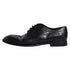 Dolce & Gabbana Dark Blue Leather Derby Wingtip Formal Shoes