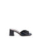 Valentino Garavani VLogo Slide Sandals – Black Patent Leather Block Heel Slides for Women