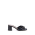 Valentino Garavani VLogo Slide Sandals – Black Patent Leather Block Heel Slides for Women
