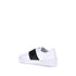 Valentino Garavani Rockstud Untitled White Leather Low-Top Sneakers Shoes with Black Band