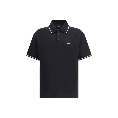 Amiri Black Cotton Polo T-Shirt