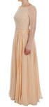 Dolce & Gabbana Beige Silk Ball Gown Full Length Dress