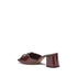 Valentino Garavani VLogo Slide Sandals – Red Burgundy Patent Leather Block Heel Slides for Women