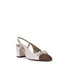 Valentino Garavani Valet Du Roi Pumps – White & Brown Two-Tone Leather Slingback Heels