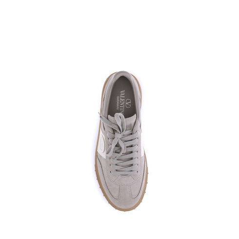 Valentino Garavani Upvillage Sneakers – Grey Suede Leather Shoes