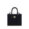 Versace Black Canvas & Leather Medusa Shoulder Bag for Women