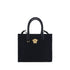 Versace Black Canvas & Leather Medusa Shoulder Bag for Women