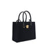 Versace Black Canvas & Leather Medusa Shoulder Bag for Women