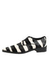 Dolce & Gabbana Black White Zebra Pony Fur Dress Shoes