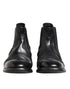 Dolce & Gabbana Black Leather Ankle Boots Slip On Shoes