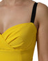 Dolce & Gabbana Yellow Polyester Sleeveless Sheath Midi Dress