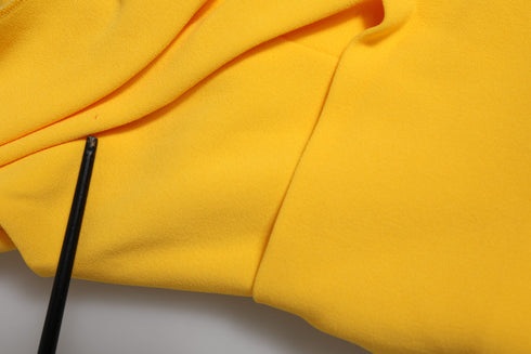 Dolce & Gabbana Yellow One Shoulder Side Slit Sheath Dress