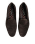 Dolce & Gabbana Brown Velvet Leather Slip On Loafers Shoes