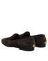 Dolce & Gabbana Brown Velvet Leather Slip On Loafers Shoes