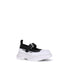 Alexander McQueen Black White Leather Rubber Strap Sneakers Shoes for Women